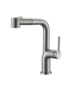 Смеситель для кухни Koer KI-70021-02 KR4798, с выдвижным изливом, нержавеющая сталь
