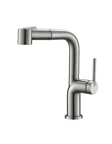 Смеситель для кухни Koer KI-70021-02 KR4798, с выдвижным изливом, нержавеющая сталь