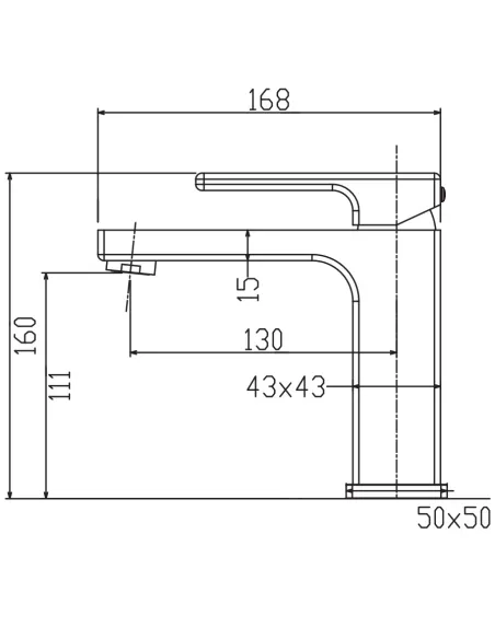 Смеситель для умывальника Koer KB-10009-04 KR5975, однорычажный, хром / белый