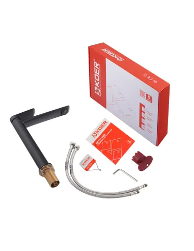 Смеситель для умывальника Koer KB-11028-05 KR5294, однорычажный, черный, высокий