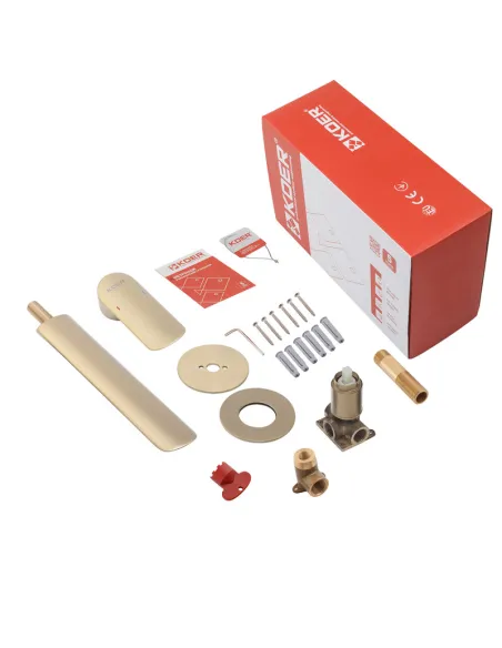 Змішувач для умивальника Koer KB-16028-12 KR5299 золото прихованого монтажу