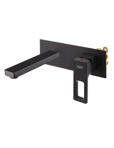 Смеситель для умывальника Koer KB-16028-07 KR5300 черный, скрытого монтажа