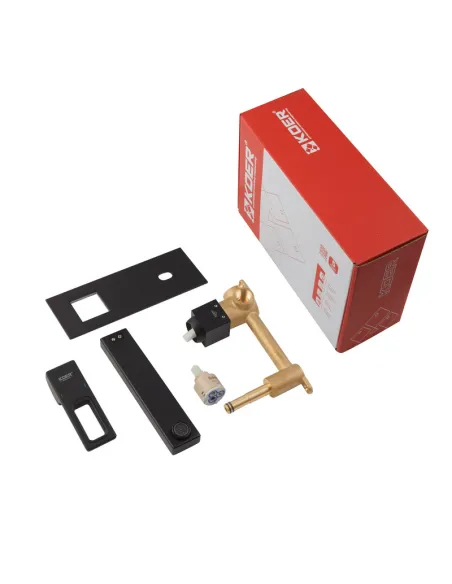 Смеситель для умывальника Koer KB-16028-07 KR5300 черный, скрытого монтажа