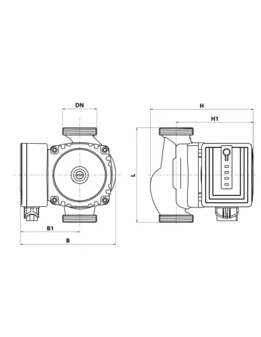 Циркуляционный насос NPO BPS20-4SM-130 Next энергосберегающий, с гайками