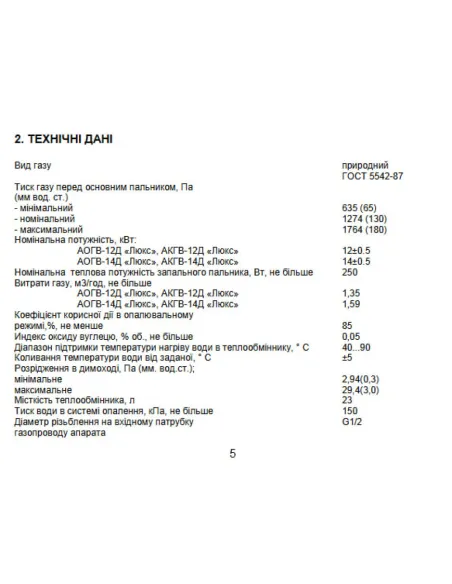Газовий котел Геліос АОГВ 12 Д Люкс, одноконтурний, лівий