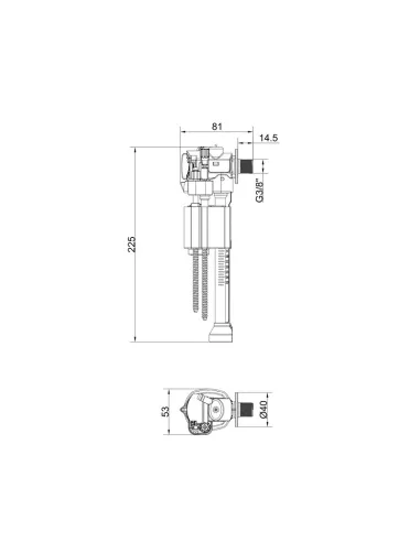 Запорная арматура для инсталляции Koer KT-1101 3/8 дюйма