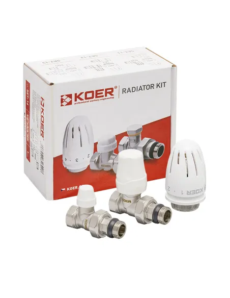 Комплект термостатический для радиатора Koer SET-12 - 1/2x1/2 дюйма, прямой