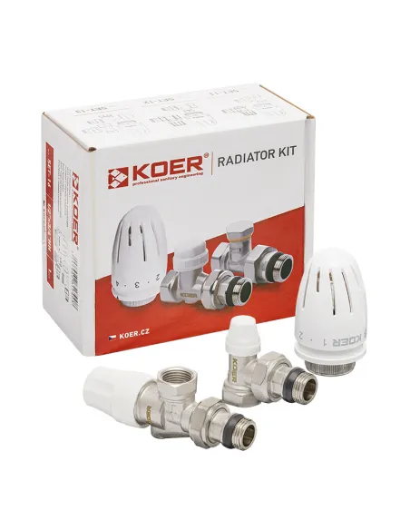 Комплект термостатический для радиатора Koer SET-13 - 1/2x1/2 дюйма, осевой