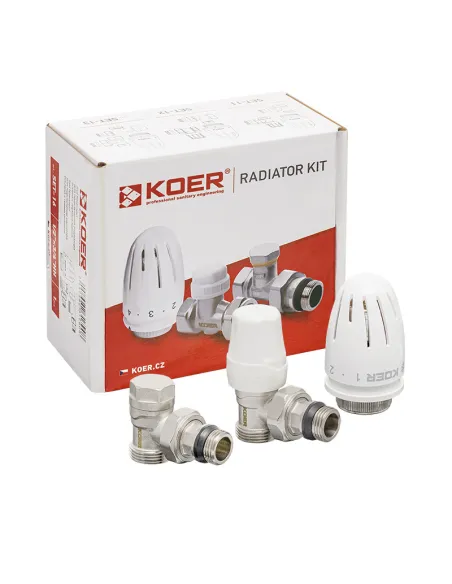 Комплект термостатический для радиатора Koer SET-14 - 1/2x3/4 дюйма, угловой