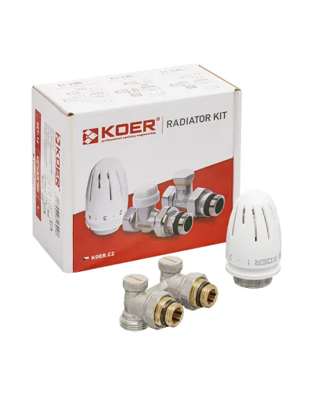 Комплект термостатический для радиатора Koer SET-21 - 1/2x3/4 дюйма, угловой