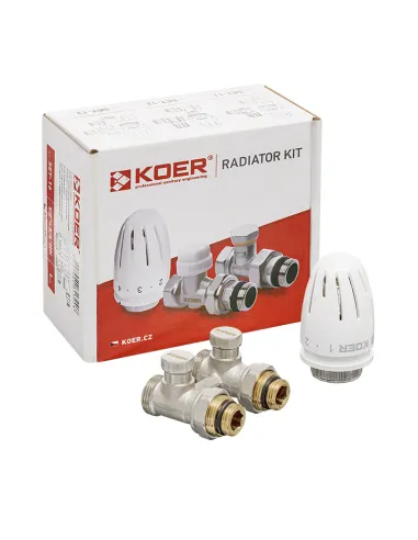 Комплект термостатический для радиатора Koer SET-22 - 1/2x3/4 дюйма, прямой