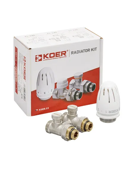 Комплект термостатический для радиатора Koer SET-22 - 1/2x3/4 дюйма, прямой