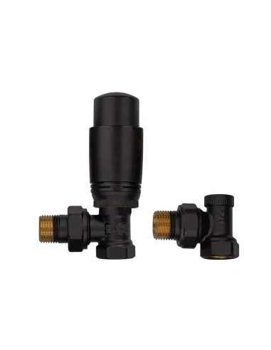 Комплект термостатический для радиатора Koer SET-24.Black - 1/2 дюйма, угловой