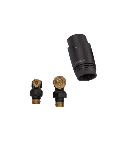 Комплект термостатический для радиатора Koer SET-24.Black - 1/2 дюйма, угловой