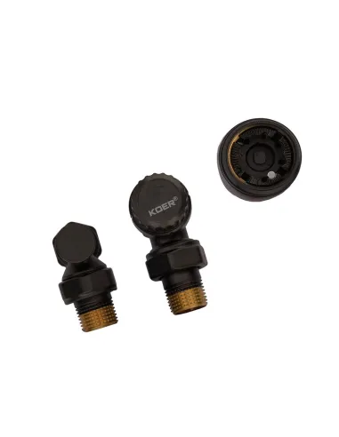Комплект термостатический для радиатора Koer SET-24.Black - 1/2 дюйма, угловой