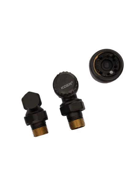 Комплект термостатический для радиатора Koer SET-24.Black - 1/2 дюйма, угловой