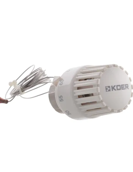 Термоголовка Koer KR.1333 - M30x1.5 для радиатора, с выносным датчиком