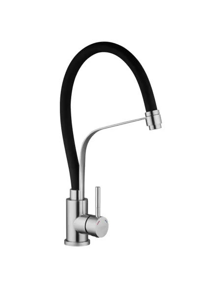Смеситель для кухни Kroner KRP Edelstahl Klassisch - ESG03593BLK, с гибким изливом