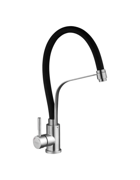 Змішувач для кухні Kroner KRP Edelstahl Klassisch - ESG03593BLK, з гнучким виливом