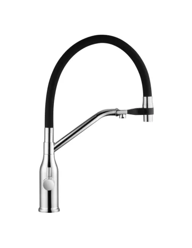 Смеситель для кухни Kroner KRP Kuche - C03816BLK, с подключением к фильтру
