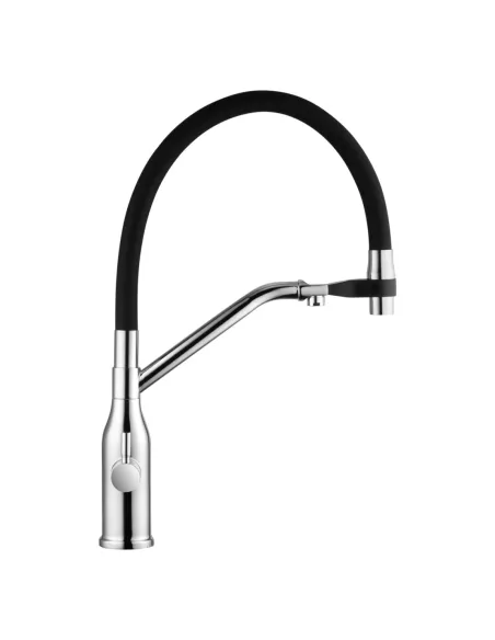 Смеситель для кухни Kroner KRP Kuche - C03816BLK, с подключением к фильтру