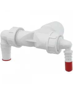 Колено двойное AlcaPlast P156Z G1/18-23, с двумя штуцерами