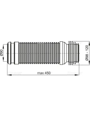 Гофротруба для унитаза Alcaplast M9006 90/110 flexi