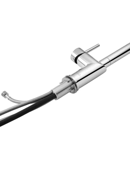 Смеситель для кухни Kroner Element 296569B-0101, с подключением к фильтру, выдвижной излив