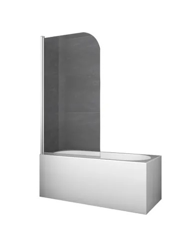 Стеклянная шторка для ванной Koer SR BS01-80x140-TR-01, распашная