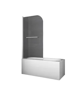 Скляна шторка для ванної Koer SR BS02-80x140-TR-01, розстібна