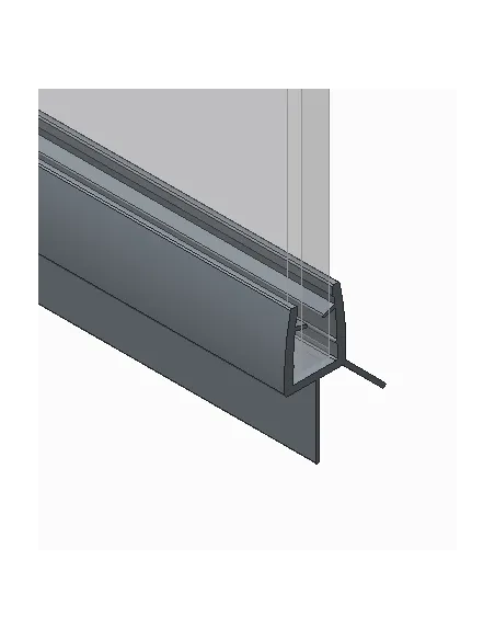 Скляна шторка для ванної Koer SR BS02-80x140-TR-01, розстібна