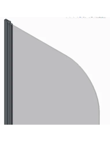 Стеклянная шторка для ванной Koer SR BS02-80x140-TR-01, распашная