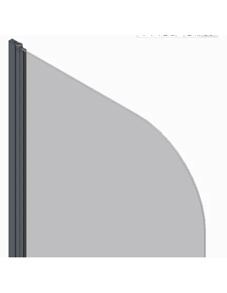 Стеклянная шторка для ванной Koer SR BS02-80x140-TR-01, распашная