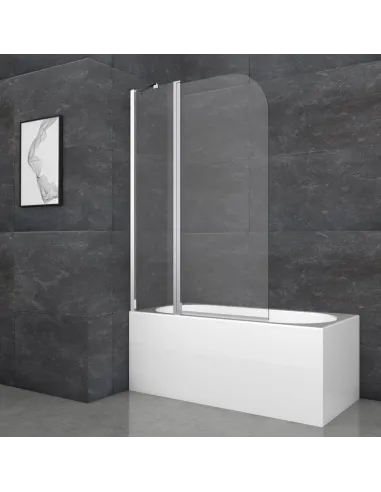 Скляна шторка для ванної Koer SR BS03-95x140-TR-01, розстібна