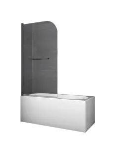 Стеклянная шторка для ванной Koer SR BS02-80x140-TR-07, распашная