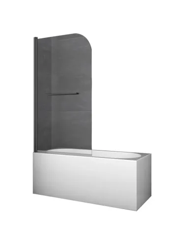 Скляна шторка для ванної Koer SR BS02-80x140-TR-07, розстібна