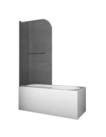 Стеклянная шторка для ванной Koer SR BS02-80x140-TR-07, распашная