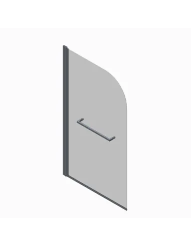 Скляна шторка для ванної Koer SR BS02-80x140-TR-07, розстібна