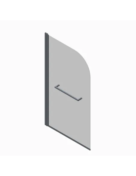 Стеклянная шторка для ванной Koer SR BS02-80x140-TR-07, распашная