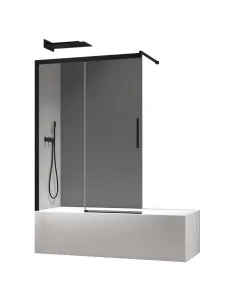 Стеклянная шторка для ванной Koer SR BS06-120x150-TR-07, раздвижная