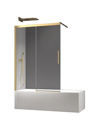 Стеклянная шторка для ванной Koer SR BS06-120x150-TR-12, раздвижная