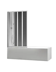 Стеклянная шторка для ванной Koer SR BS07-80x140-TR-01, складная
