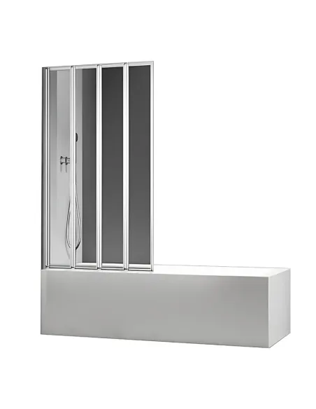 Стеклянная шторка для ванной Koer SR BS07-80x140-TR-01, складная