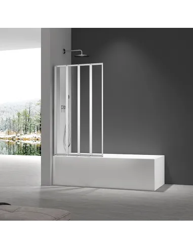 Скляна шторка для ванної Koer SR BS07-80x140-TR-01, складана