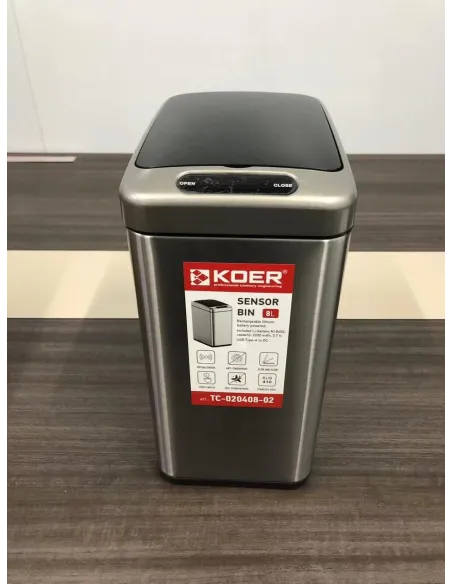 Відро для сміття Koer TC-020408-02 8 літрів сенсорне, нержавіюча сталь