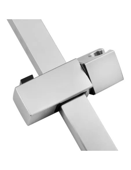Душевая система Kroner KRP Edelstahl Kubus - ESG067, с изливом, нержавеющая сталь, высота 83-138 см, однорычажная