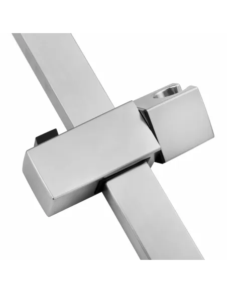 Душова система Kroner KRP Edelstahl Kubus - ESG064, з виливом, нержавіюча сталь, висота 94-147 см, одноважільна