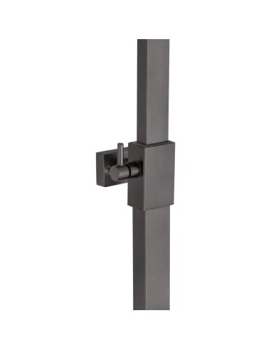 Душевая система Kroner KRP Edelstahl Kubus - PVD063, с изливом, нержавеющая сталь, высота 82.5-142 см, однорычажная