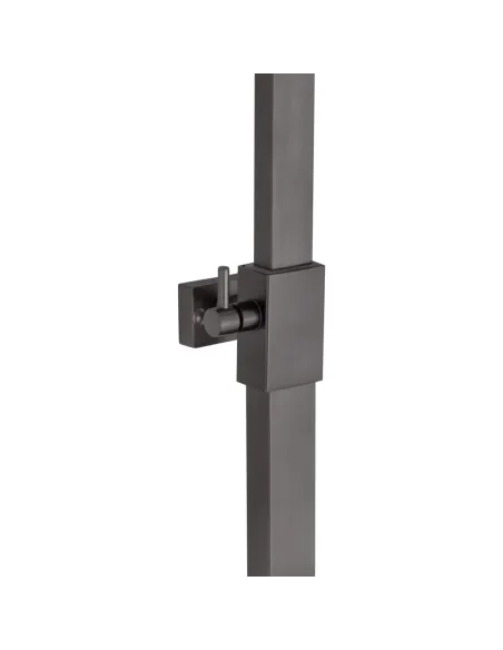 Душевая система Kroner KRP Edelstahl Kubus - PVD063, с изливом, нержавеющая сталь, высота 82.5-142 см, однорычажная
