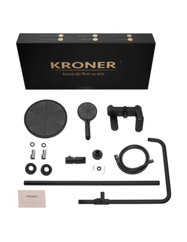 Душова система Kroner Element 211318-3801, з виливом, висота 91.5-126.5 см, одноважільна